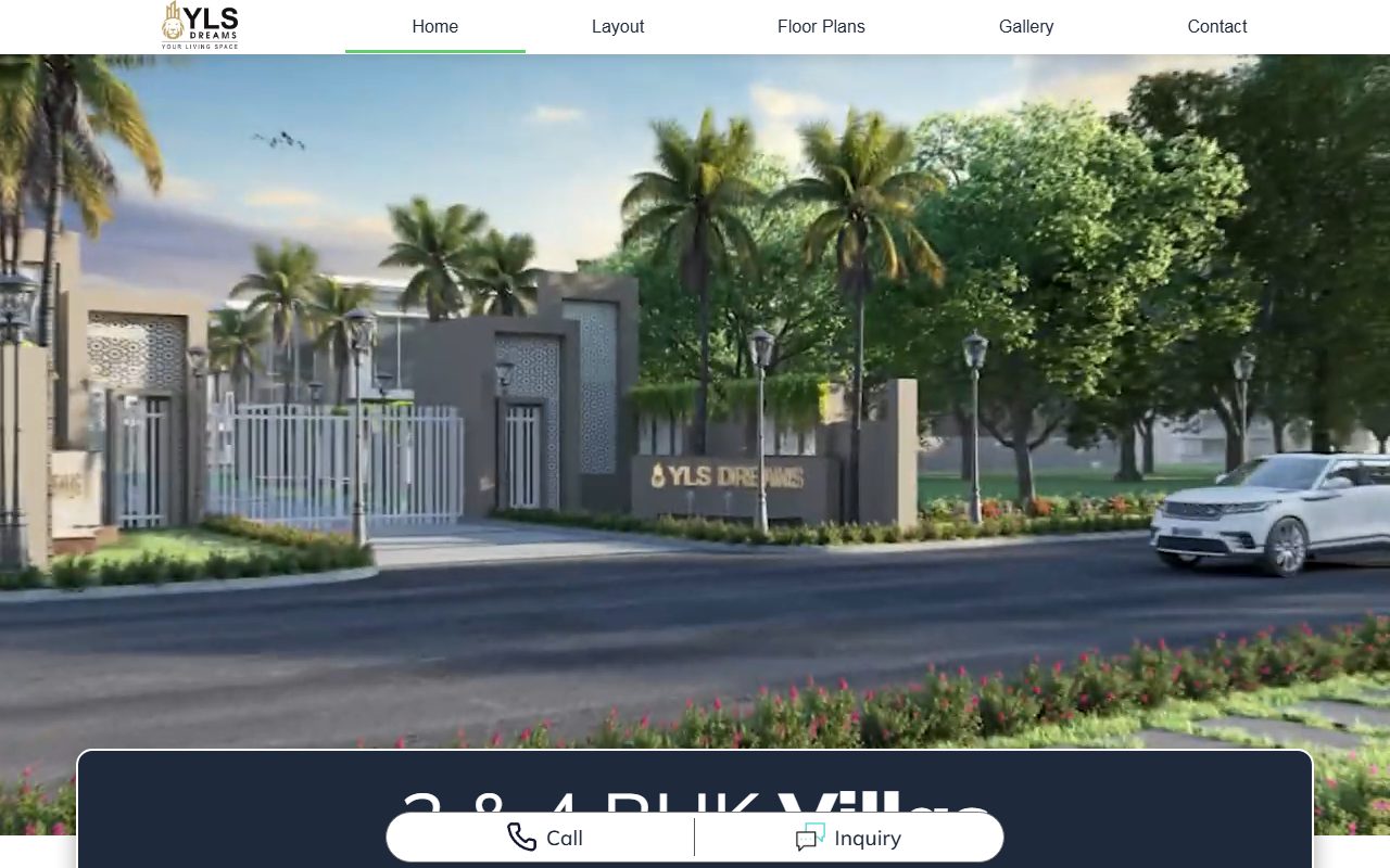 YLS Dreams homepage screenshot